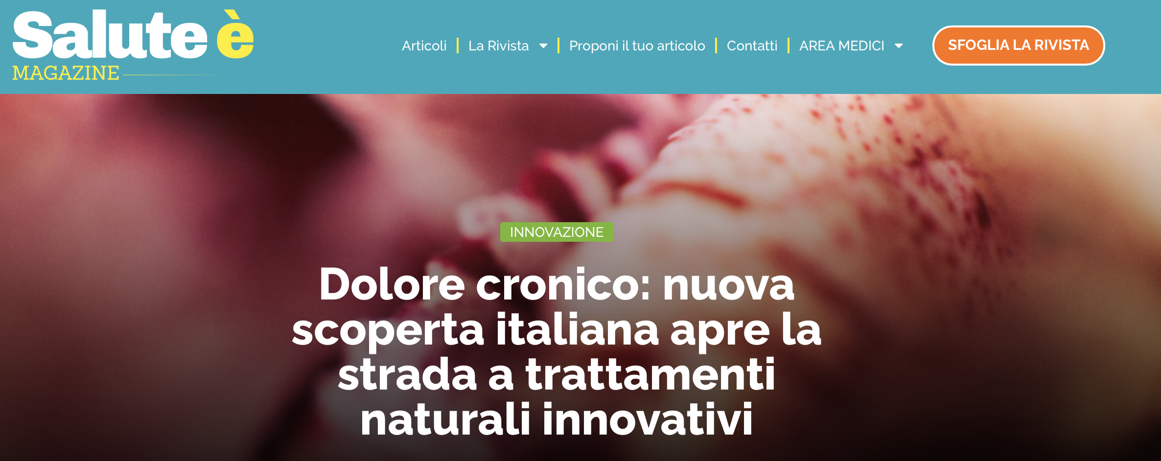 Dolore cronico: nuova scoperta italiana apre la strada a trattamenti naturali innovativi